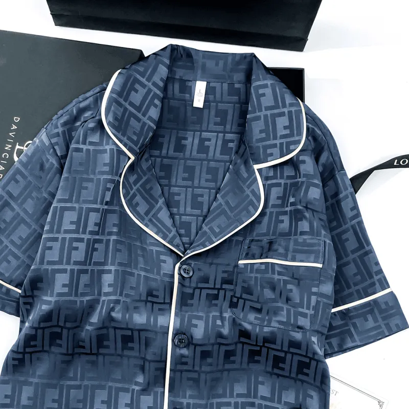 Shanghai Story Pajama Set Men's Blue-2