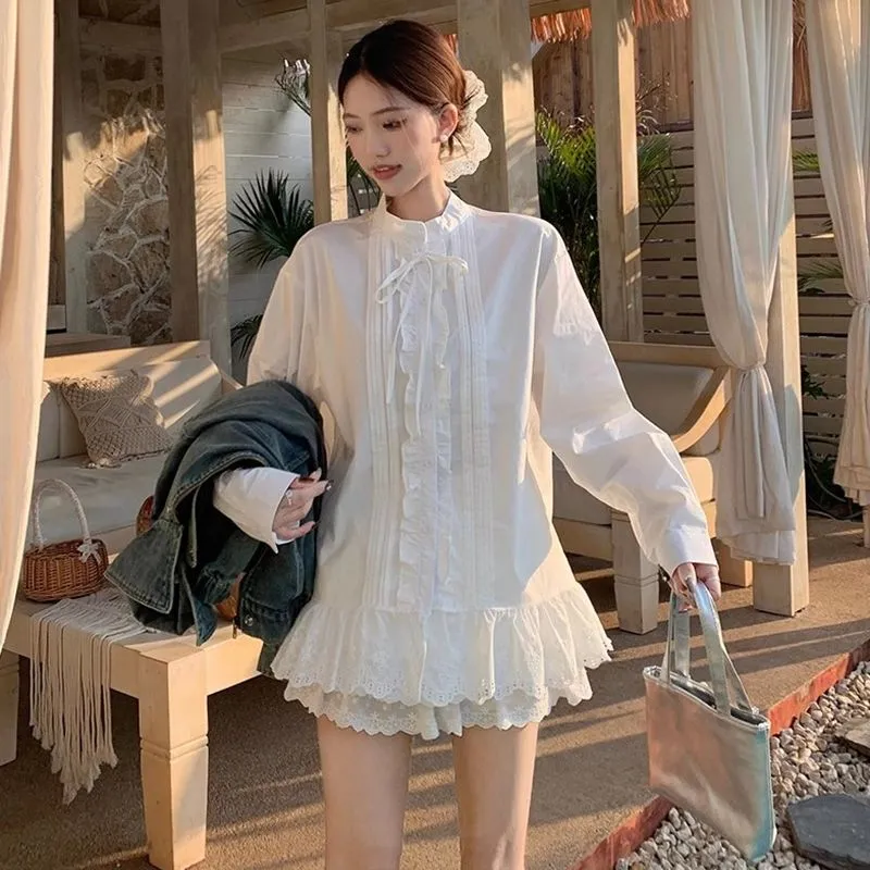ABCMININ Shirts Women's White-3