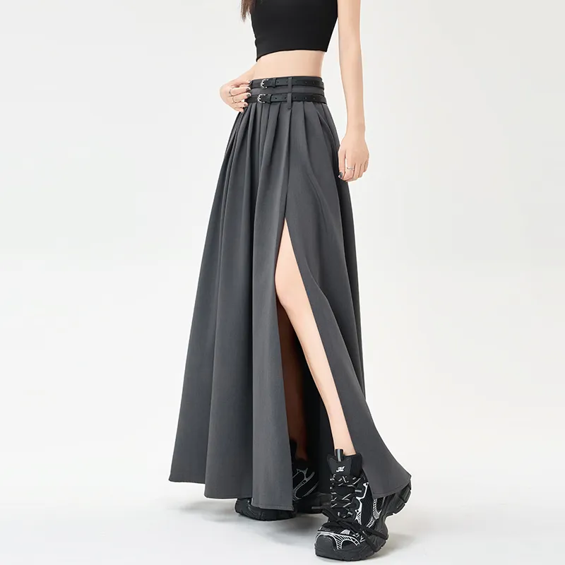 ABCMININ Casual Long Skirt Women's-4