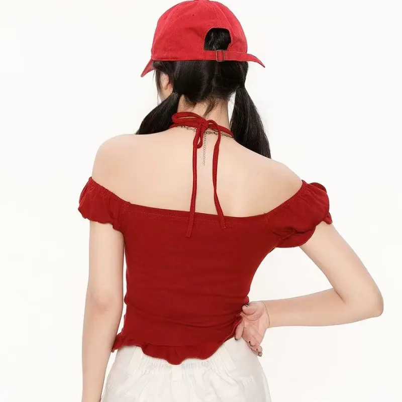 ABCMININ T Shirts Women's Red-1