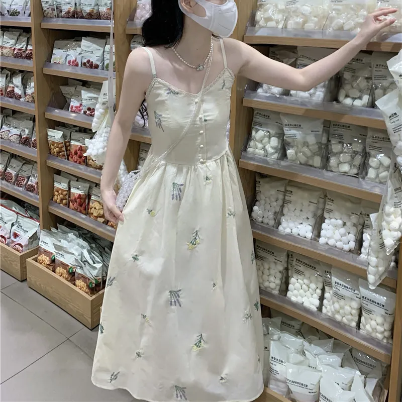 ABCMININ Slip Dresses Women's Apricot-2