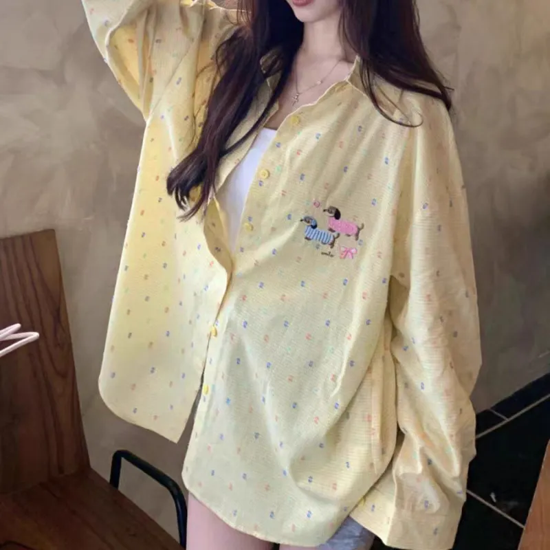 ABCMININ Shirts Women's Yellow-1