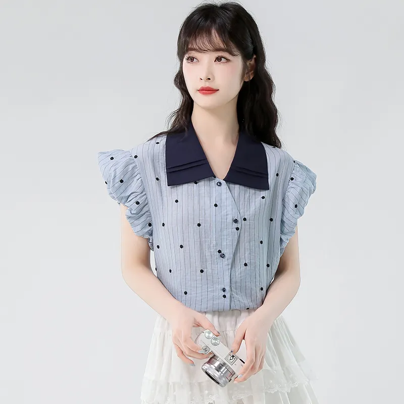 ABCMININ Shirts Women's Blue-2