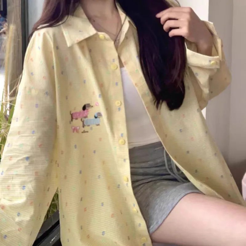ABCMININ Shirts Women's Yellow-2