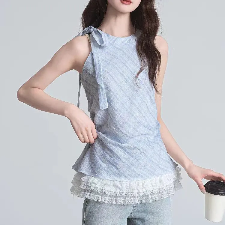 ABCMININ Tank Tops Women's Blue-2