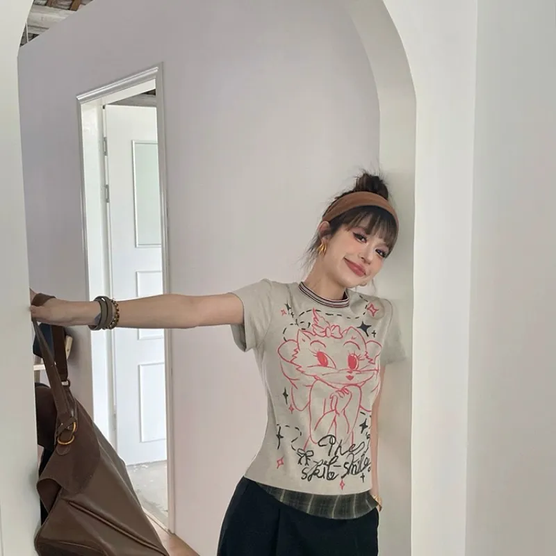 ABCMININ Regular T Shirt Women's-2