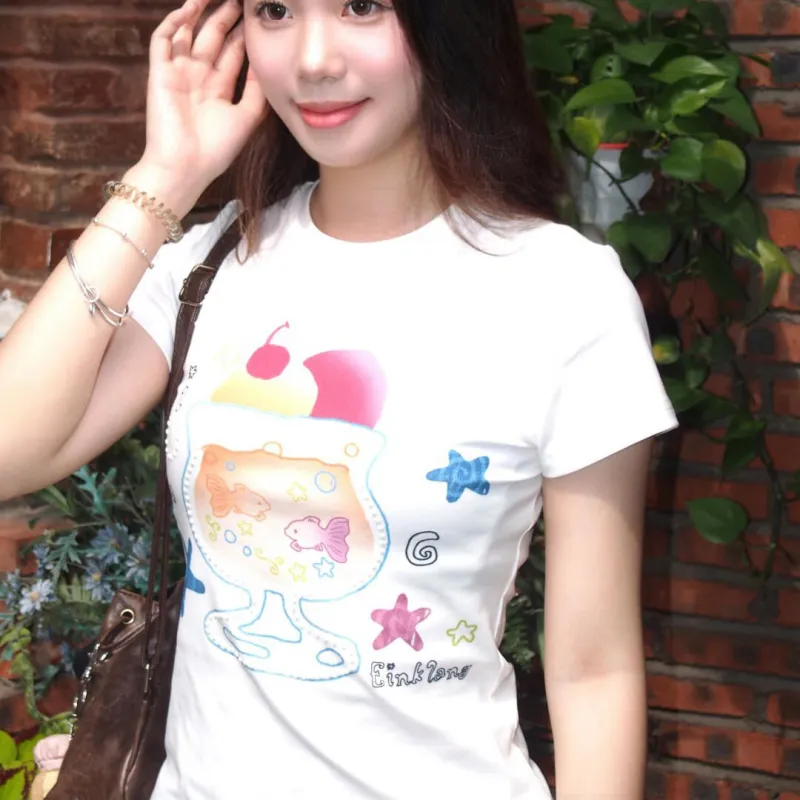 ABCMININ Regular T Shirt Women's-2