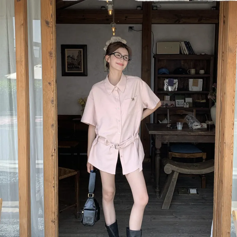 ABCMININ Shirts Women's Pink-3