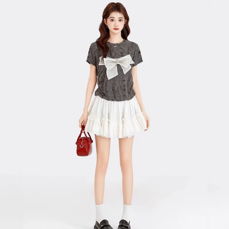 ABCMININ T Shirts Women's Gray-2