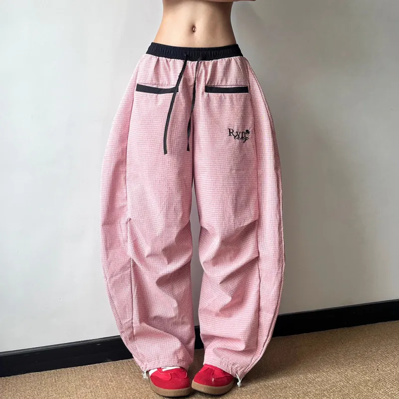 ABCMININ Casual Pants Women's Pink-3