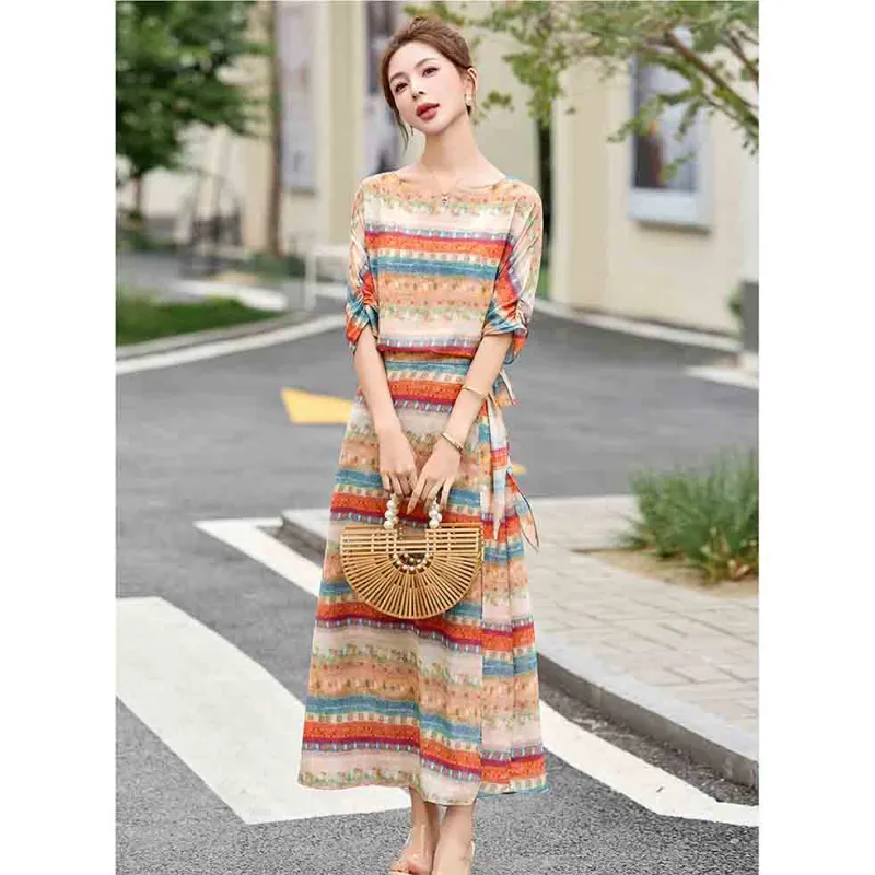 ABCMININ Short Sleeved Dress Women's-2