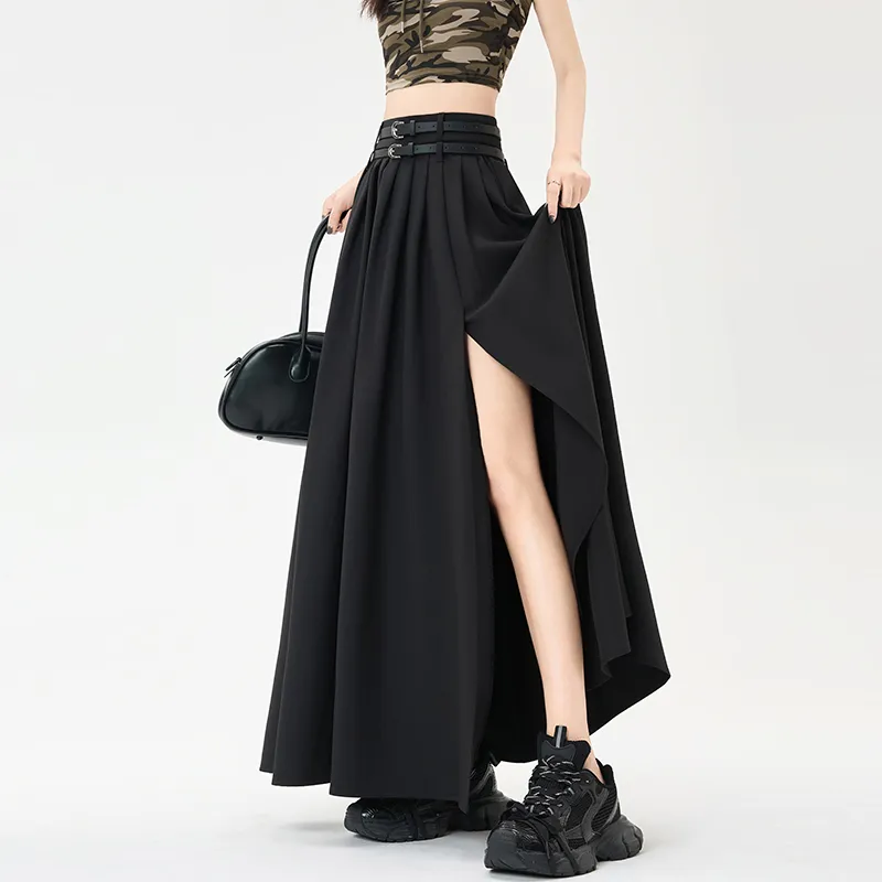 ABCMININ Casual Long Skirt Women's-1