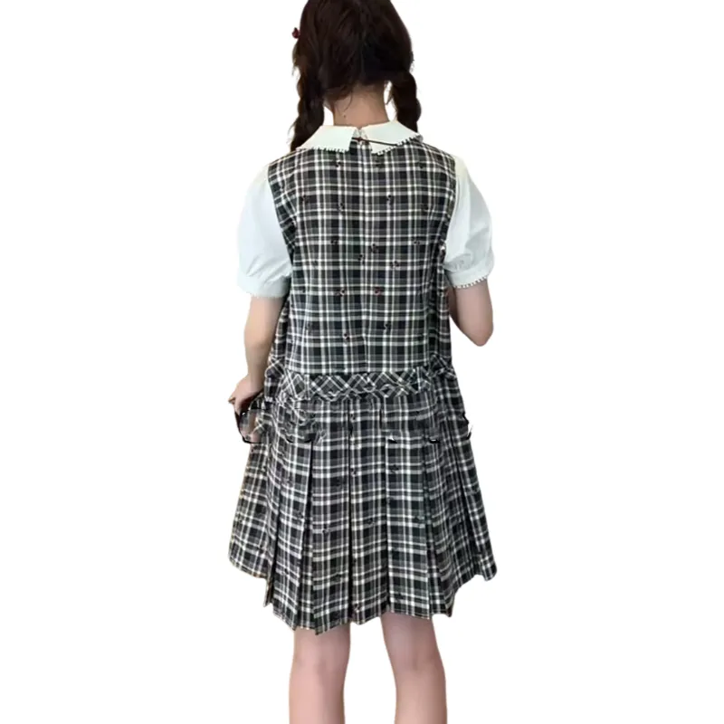 ABCMININ Short Sleeved Dress Women's-1