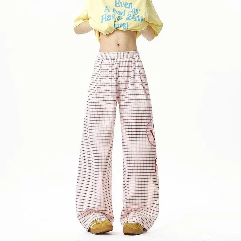 ABCMININ Casual Pants Women's Pink-2