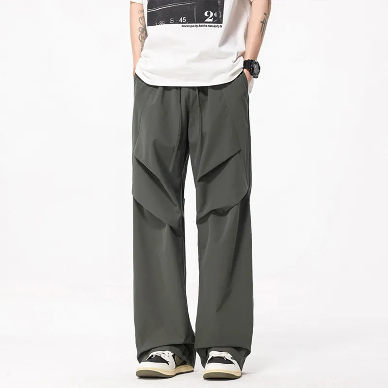 FASTFISH Casual Pants Unisex Black-9