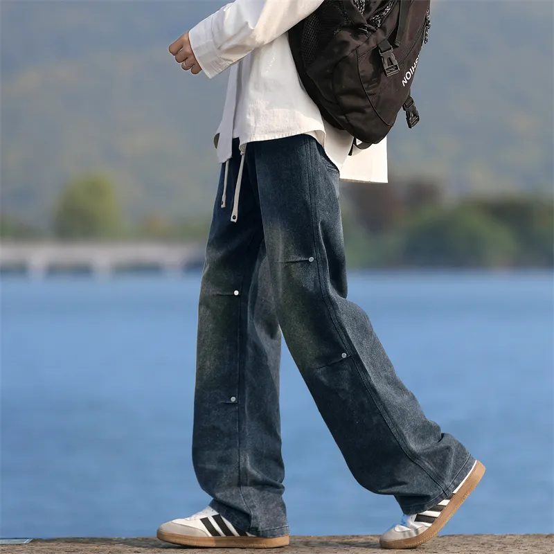 FASTFISH Jeans Unisex Medium Blue-20