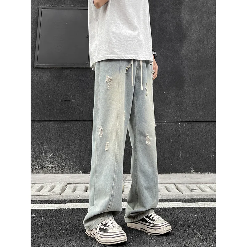 FASTFISH Jeans Unisex Black Gray-9