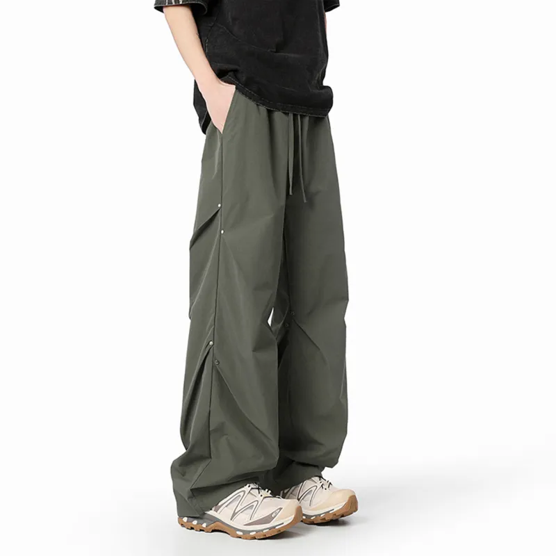 FASTFISH Casual Pants Unisex Black-11