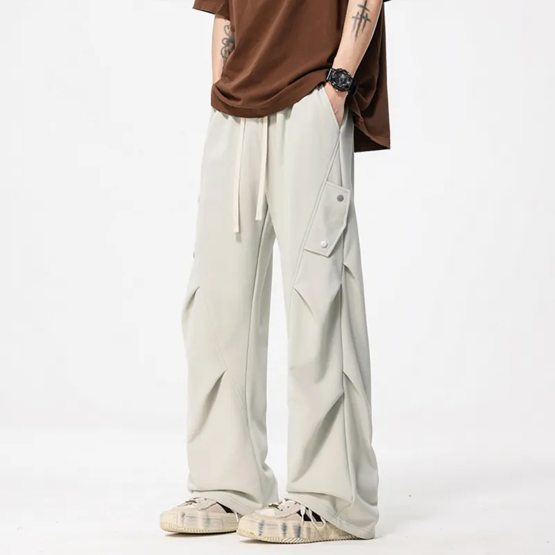 FASTFISH Casual Pants Unisex White-6