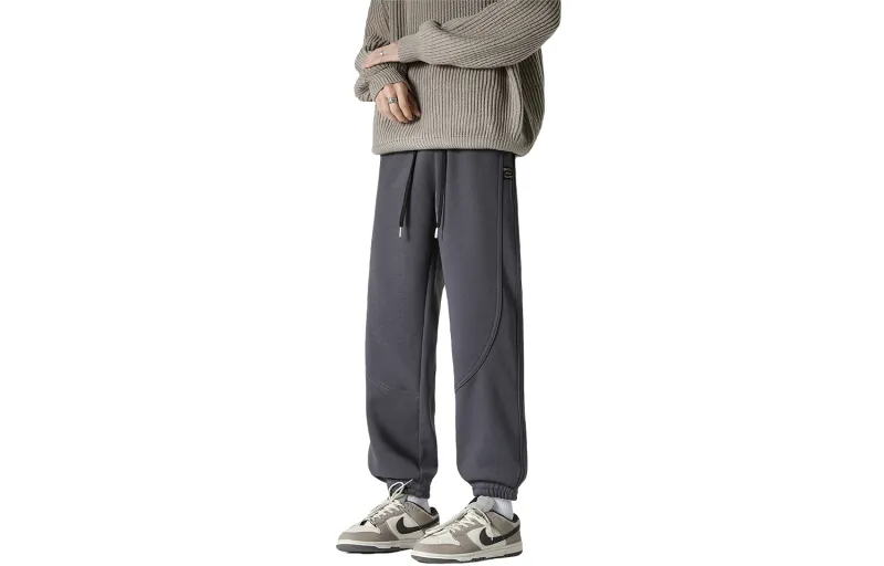 FASTFISH Casual Pants Unisex Light Gray-10