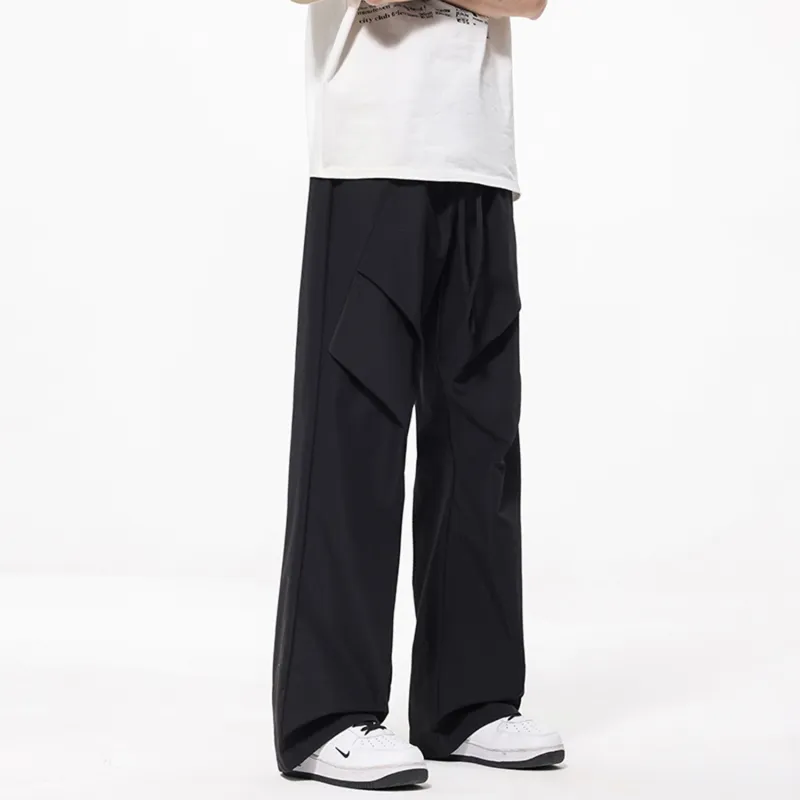 FASTFISH Casual Pants Unisex Black-4