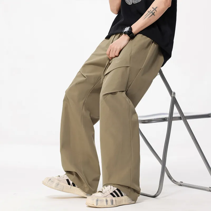 FASTFISH Casual Pants Unisex Black-24