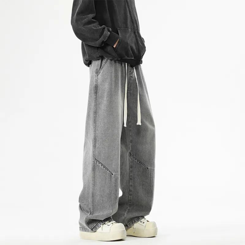 FASTFISH Jeans Unisex Black Gray-10