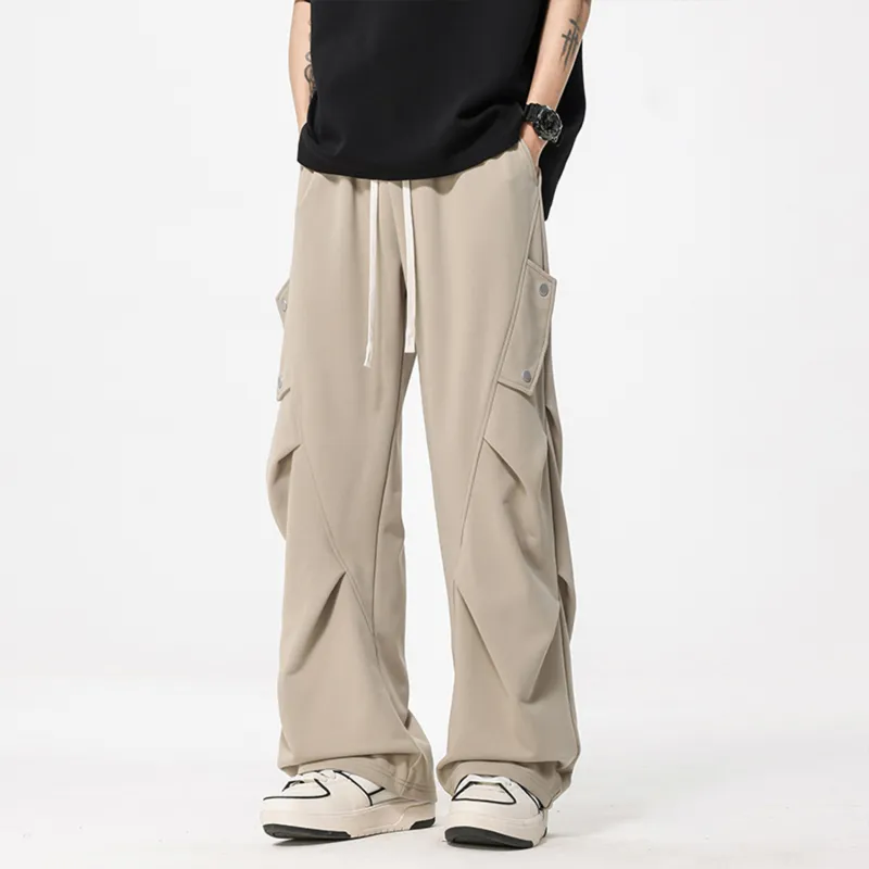 FASTFISH Casual Pants Unisex White-16