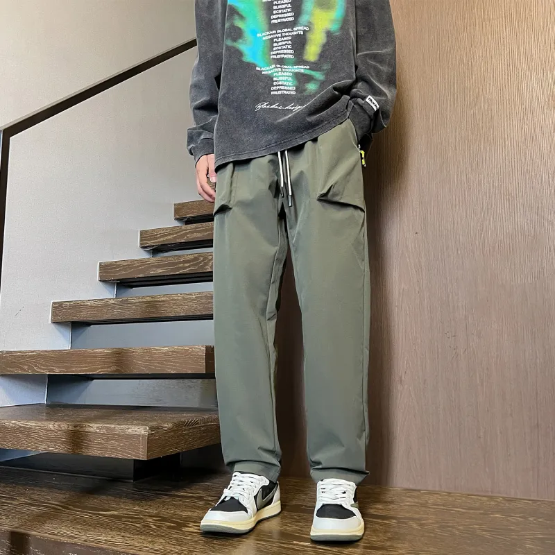 FASTFISH Casual Pants Unisex Army Green-5