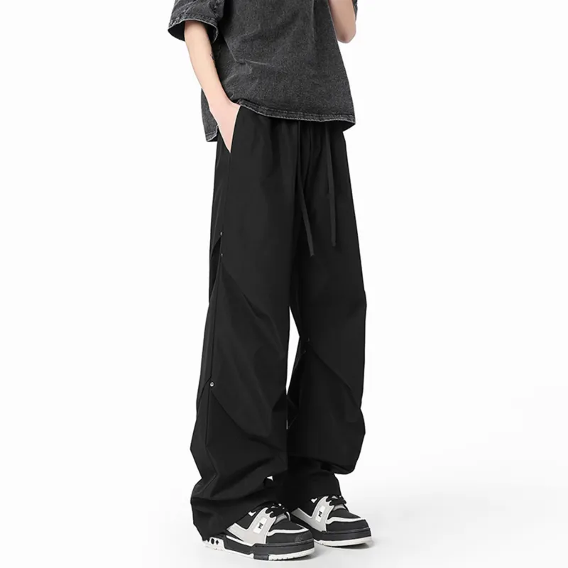 FASTFISH Casual Pants Unisex Black-5