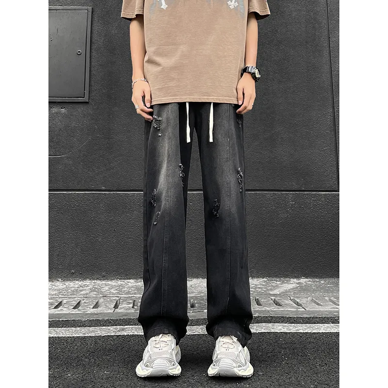 FASTFISH Jeans Unisex Black Gray-2