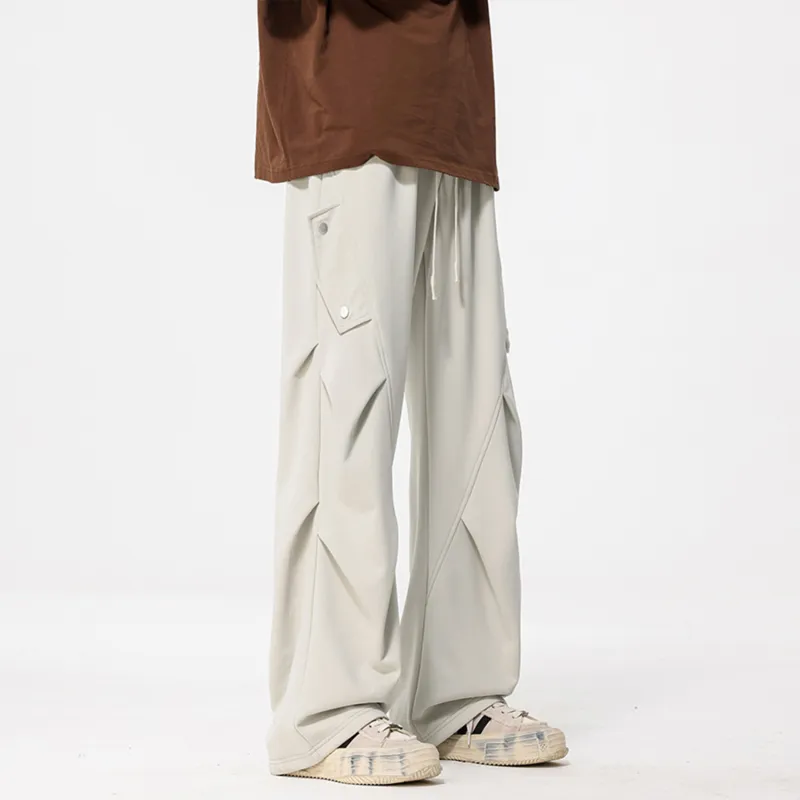 FASTFISH Casual Pants Unisex White-4