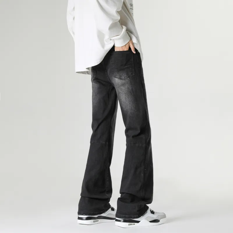 FASTFISH Jeans Unisex Black Gray Color-6