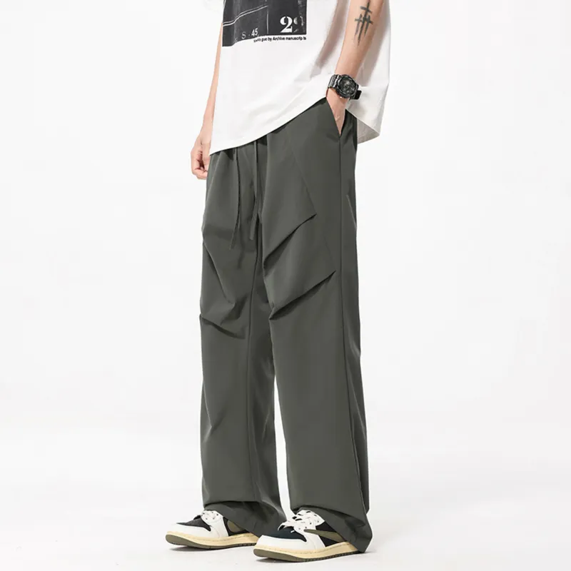 FASTFISH Casual Pants Unisex Black-13