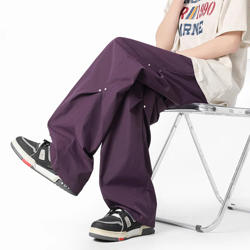 FASTFISH Casual Pants Unisex Black-16