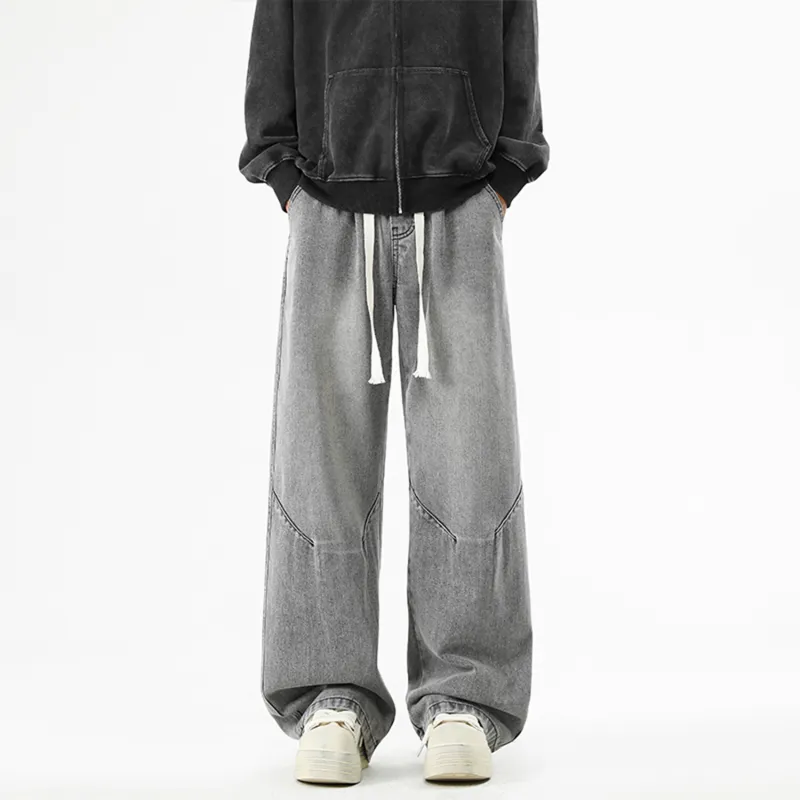FASTFISH Jeans Unisex Black Gray-13