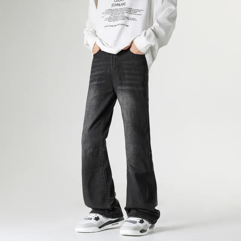 FASTFISH Jeans Unisex Black Gray Color-4