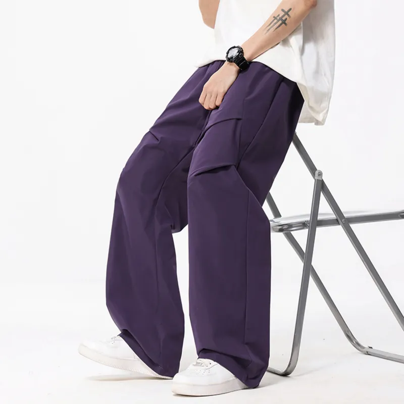 FASTFISH Casual Pants Unisex Black-17
