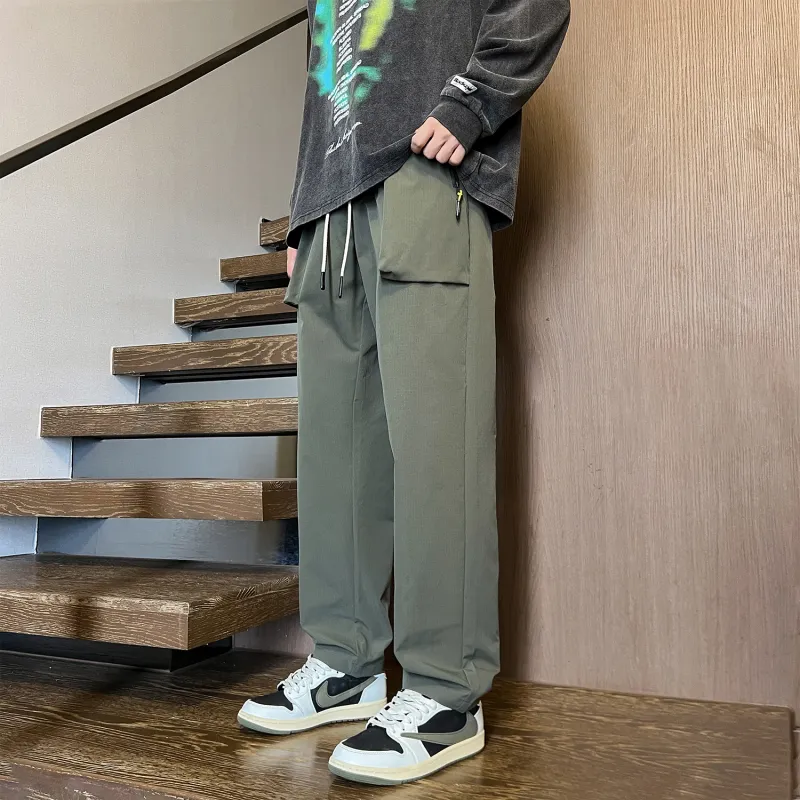 FASTFISH Casual Pants Unisex Army Green-5