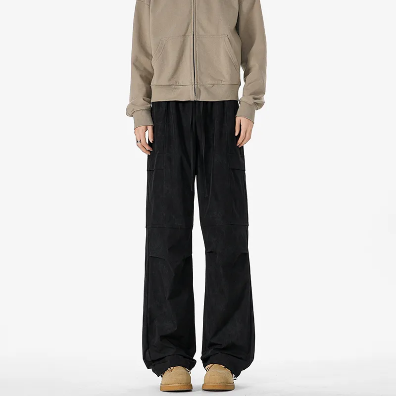 FASTFISH Casual Pants Unisex Black-3