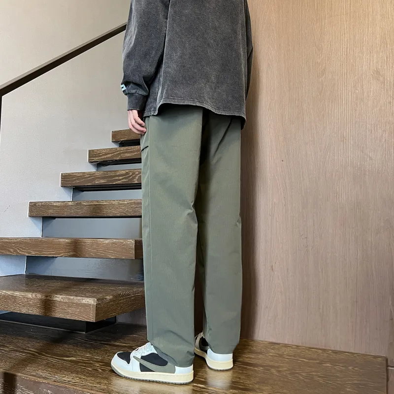 FASTFISH Casual Pants Unisex Army Green-4