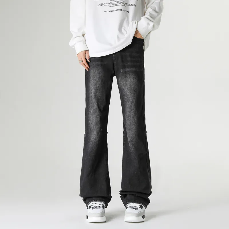 FASTFISH Jeans Unisex Black Gray Color-5