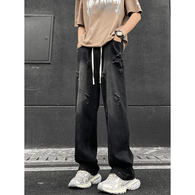 FASTFISH Jeans Unisex Black Gray-3