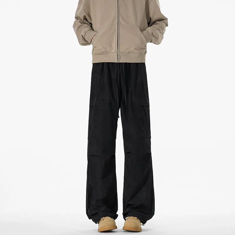 FASTFISH Casual Pants Unisex Black-5