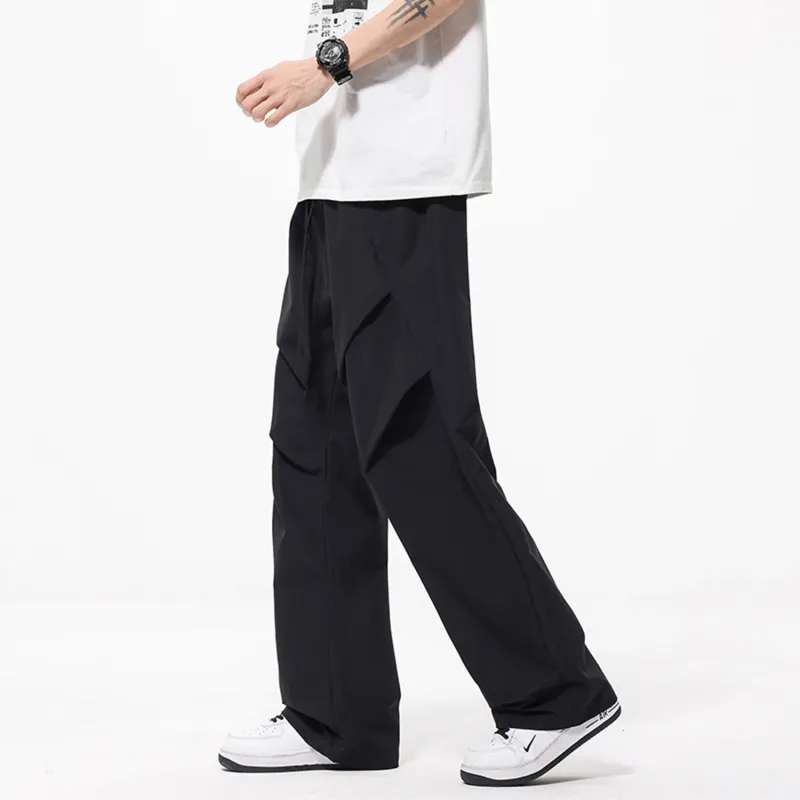 FASTFISH Casual Pants Unisex Black-6