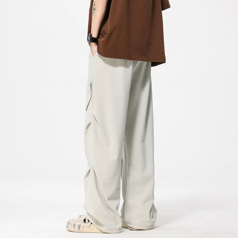 FASTFISH Casual Pants Unisex White-5