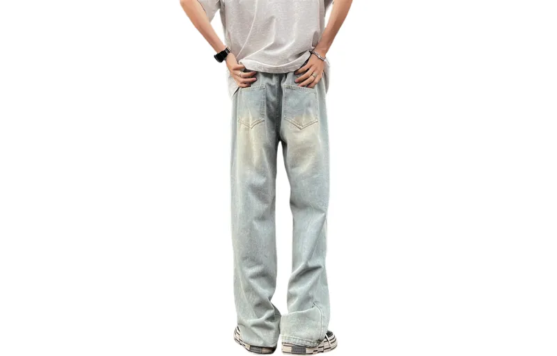 FASTFISH Jeans Unisex Black Gray-6