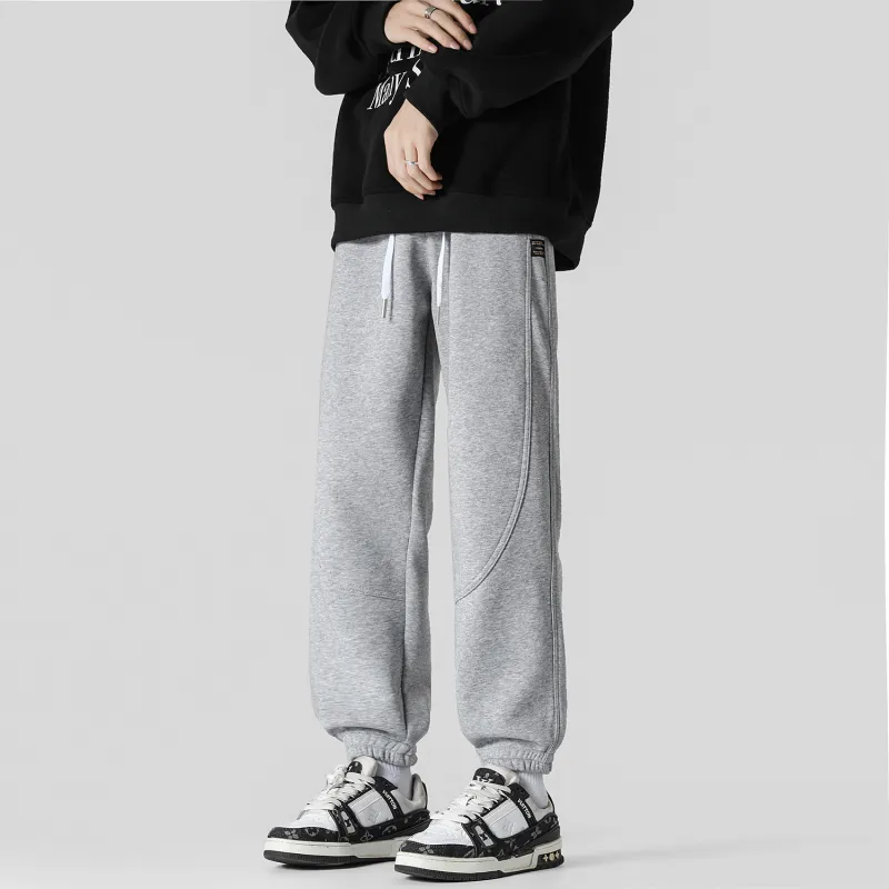 FASTFISH Casual Pants Unisex Light Gray-3