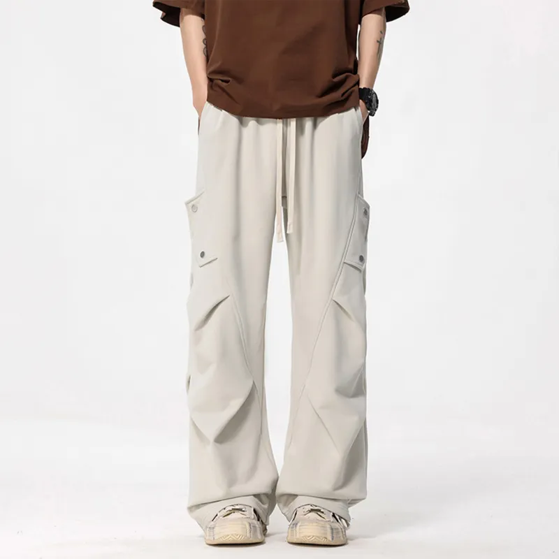 FASTFISH Casual Pants Unisex White-2