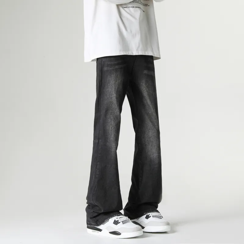 FASTFISH Jeans Unisex Black Gray Color-3